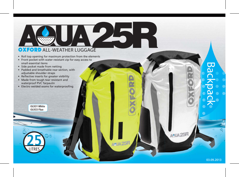 

002 OL931 OL933  Aqua 25R presenter White & FLuo

